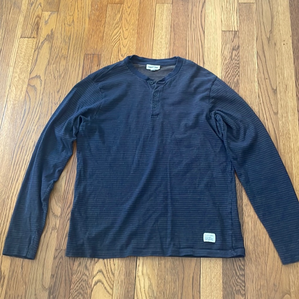 Frank and Oak navy Henley